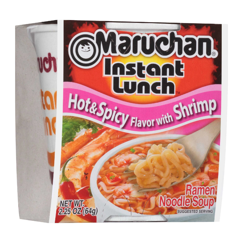Maruchan Instant Lunch Hot & Spicy Shrimp Flavor Ramen Noodles 64g