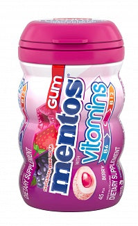 Mentos Gum Vitamins Berry 100g