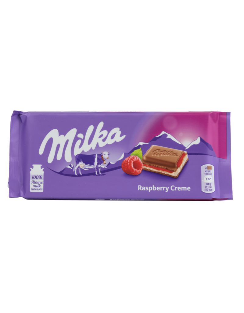 Milka Raspberry Creme 100g - Best Before 1st March 2024