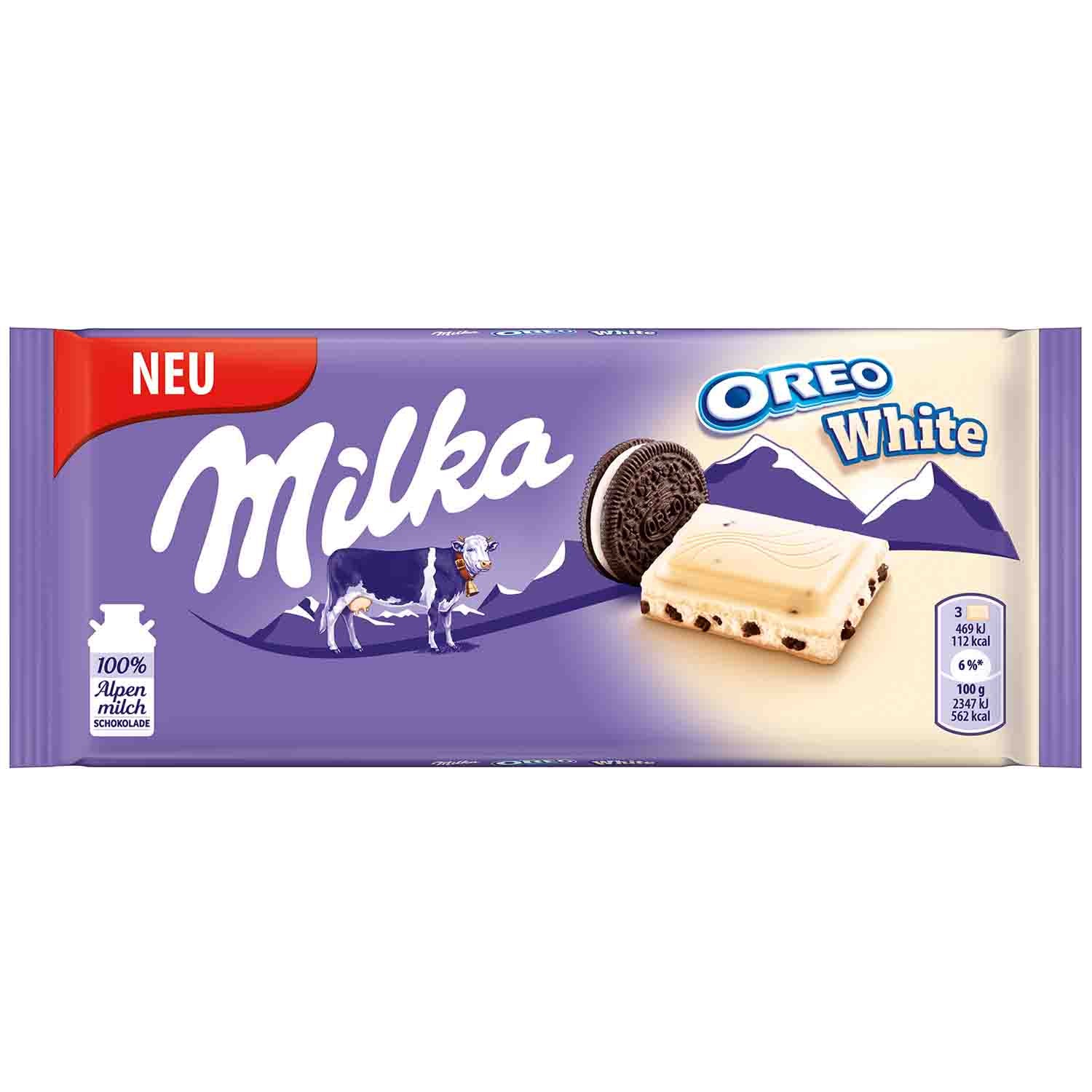 Milka Oreo White Chocolate Bar 100g - Best Before 3rd January 2025