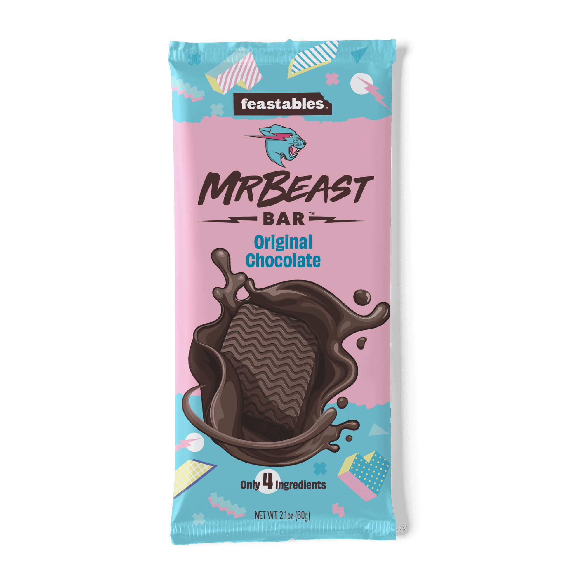 Feastables MrBeast Peanut Butter Milk Chocolate Bar - 2.1 OZ