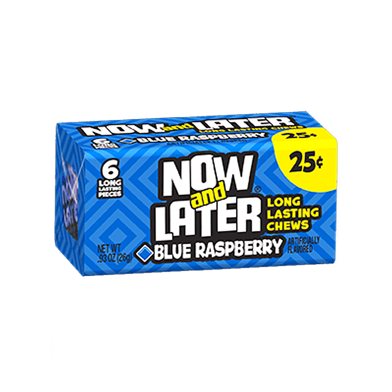 Now & Later 6 Piece Blue Raspberry Candy 26g