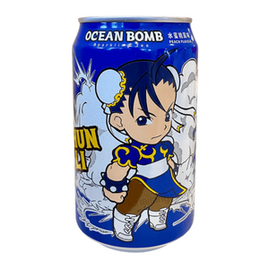 Ocean Bomb x Street Fighter Peach Sparkling Tea 330ml