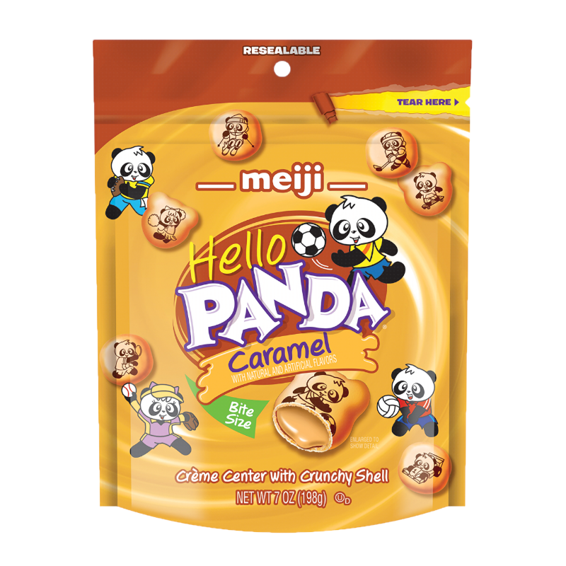 Meiji Hello Panda Caramel Pouch 198g - Best Before 15th June 2025
