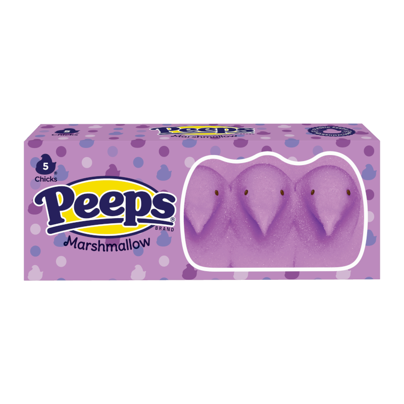 Peeps Easter Lavender Marshmallow Chicks 5 Pack 42g