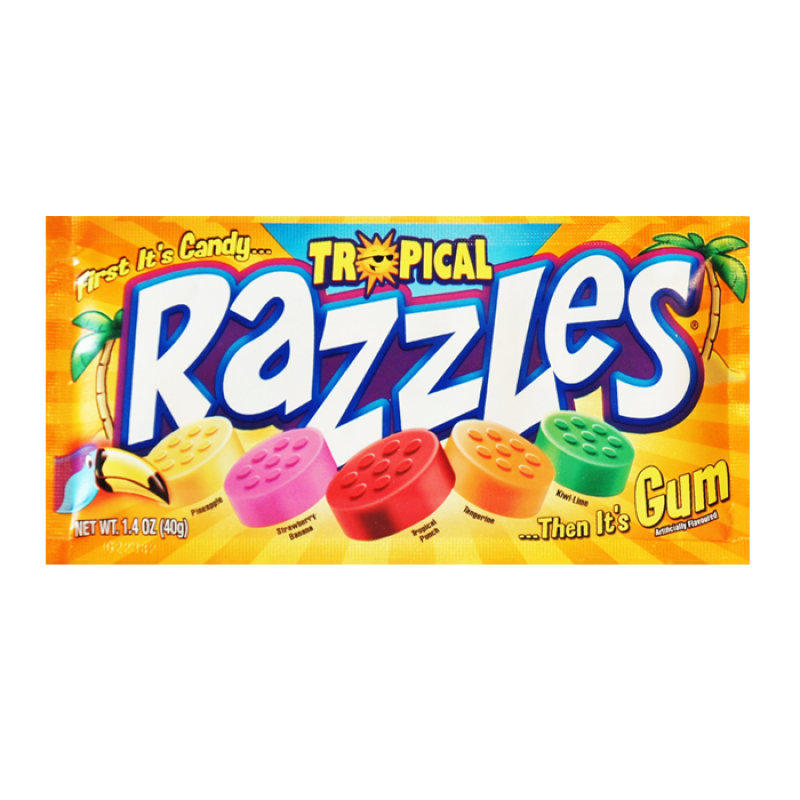 Razzles Tropical Pouch 40g