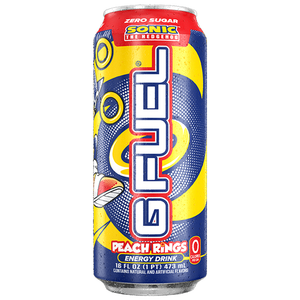 G Fuel Sonic the Hedgehog Peach Ring Candy Zero Sugar Energy Drink 473ml