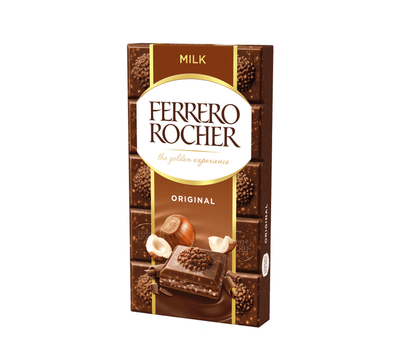 Ferrero Rocher Original Milk Chocolate Bar 90g