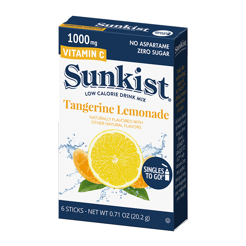 Sunkist Zero Sugar Singles To Go Tangerine Lemonade 20g