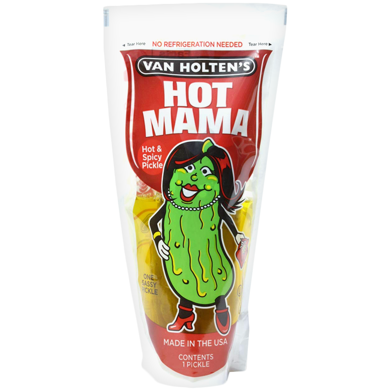 Van Holten's King Size Pickle In A Pouch Hot Mama - Best Before 9th February 2025