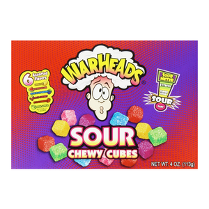 Warheads Sour Chewy Cubes Theatre Box 113g