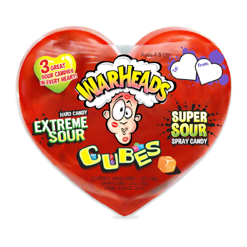 Warheads Valentines Sour Scrambler Heart 78g